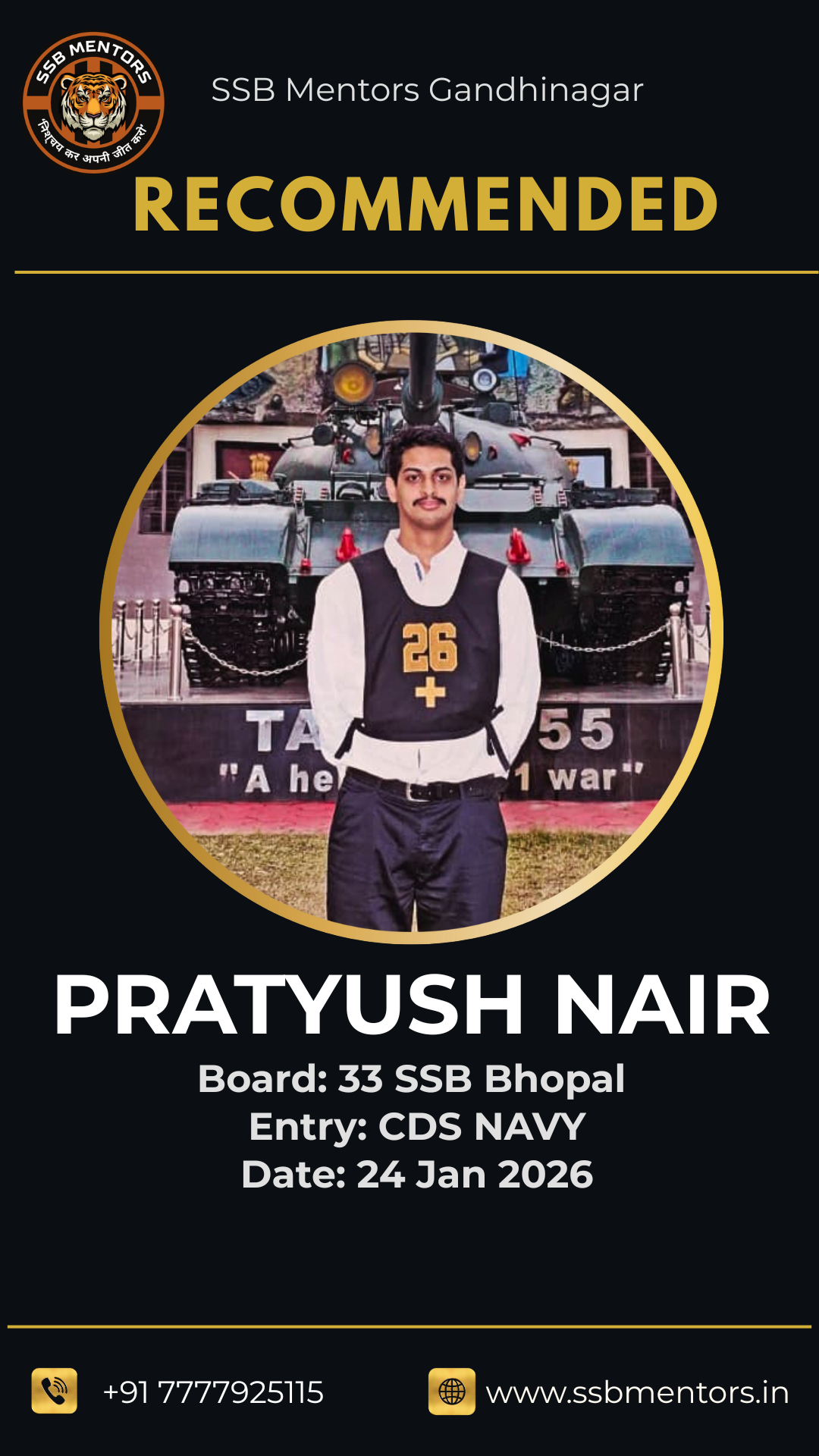 SSB Mentors training environment Gandhinagar